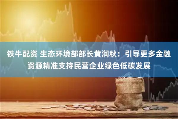 铁牛配资 生态环境部部长黄润秋：引导更多金融资源精准支持民营企业绿色低碳发展