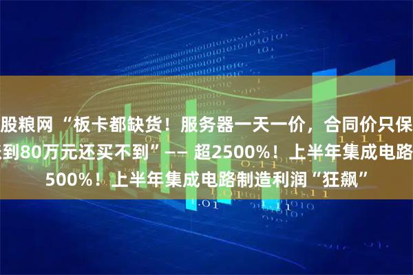 股粮网 “板卡都缺货！服务器一天一价，合同价只保一周， 20万元涨到80万元还买不到”—— 超2500%！上半年集成电路制造利润“狂飙”