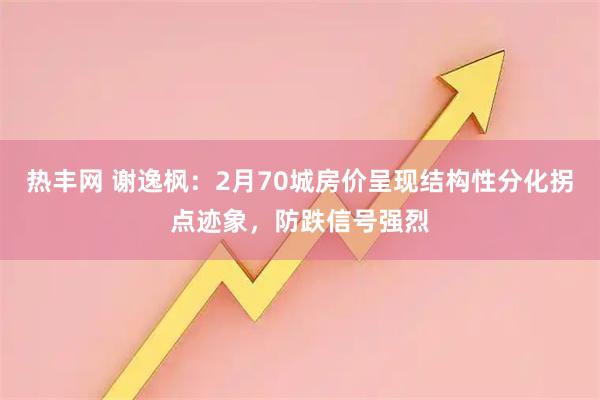 热丰网 谢逸枫：2月70城房价呈现结构性分化拐点迹象，防跌信号强烈