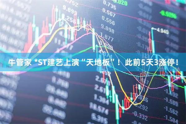 牛管家 *ST建艺上演“天地板”！此前5天3涨停！
