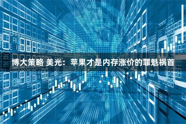 博大策略 美光：苹果才是内存涨价的罪魁祸首